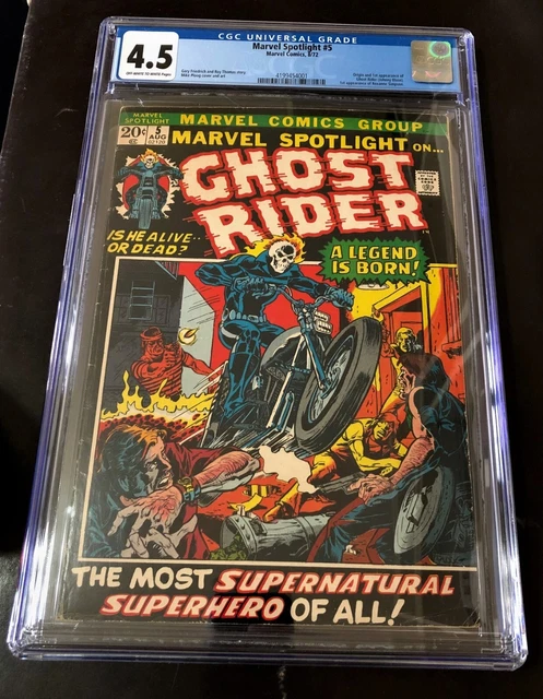 Marvel Spotlight #5 CGC 4.5. The Most Supernatural Hero. 1st App of Ghost Rider.
