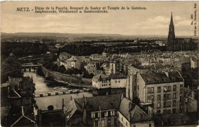 CPA AK METZ - Digue de la Pucelle Rempart du Saulcy et TEMPLE de la (455183)