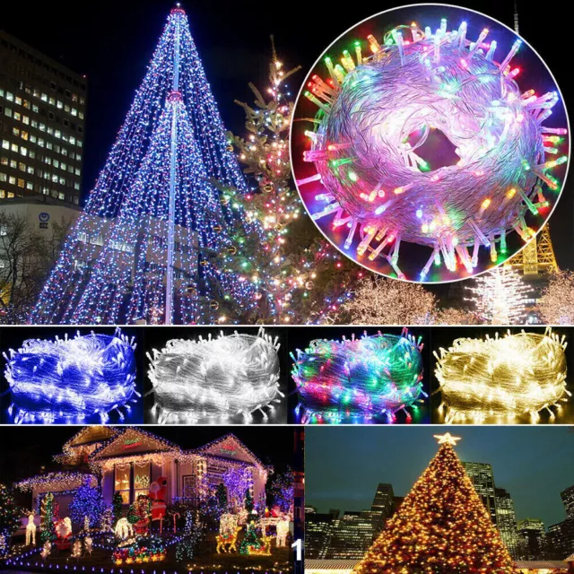 10M-50M LED Fairy String Light Waterproof Christmas Tree Outdoor Decor Wall Plug 2