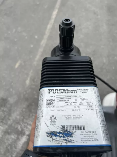 Pulsatron LB64SA-PTC1-G19 30 GPD 100 PSI Diaphragm Chemical Metering Pump