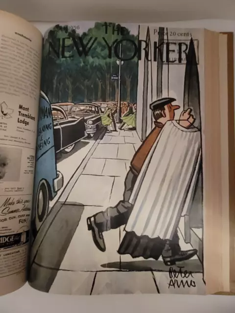 New Yorker April-June 1956 Bound Volume #32 10 Issues 2 Peter Arno Covers