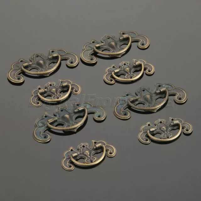 4pcs Antique Retro Kitchen Cupboard Door Cabinet Knob Drawer Shell Pull Handles