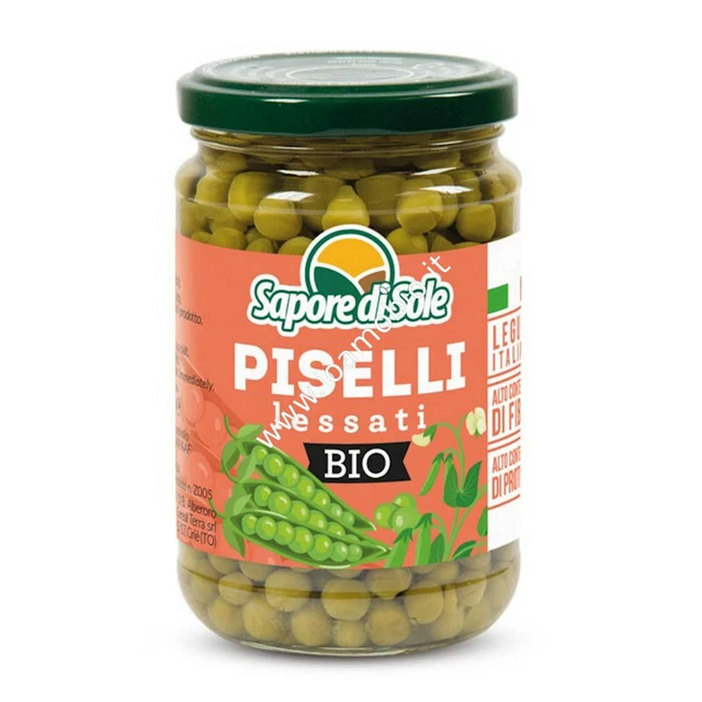Piselli Lessati al Naturale Biologici 300g - Legumi Pronti da Servire