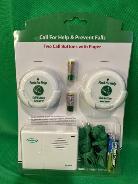 Sistema de buscapersonas de prevención de caídas inteligente Caregiver 3 botones de llamada buscapersonas, cordón, etc.