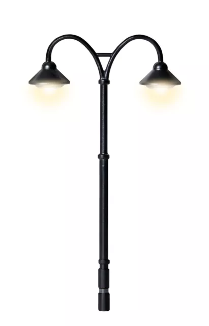 Viessmann 6909 TT Bahnsteigleuchte Baden-Baden doppelt, 2 LEDs warmweiß #NEU