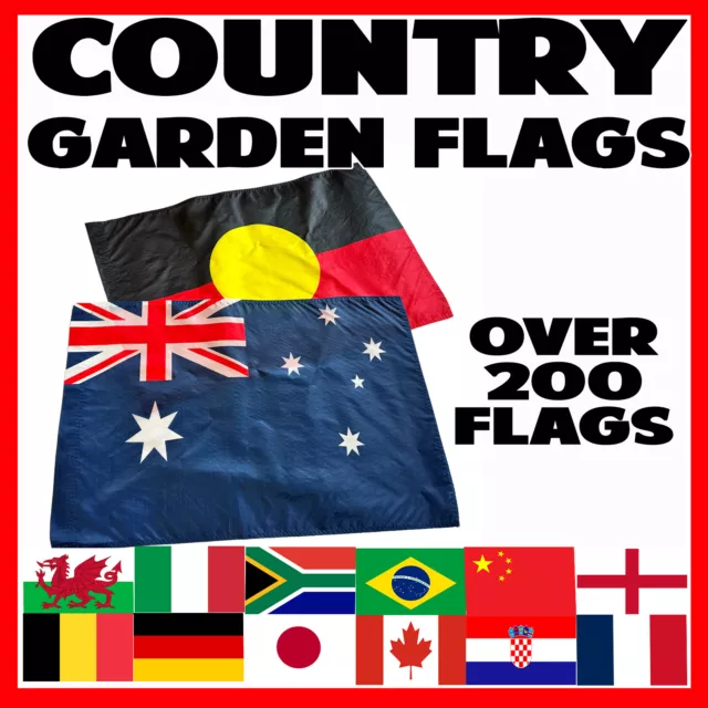 Country Flags GARDEN FLAG Nationality Team Banner Supporter Outdoor 700 x 500