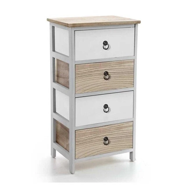 Cassettiera 4 Cassetti In Legno - 39x30x37.5 Cm, Beige - Foto 9