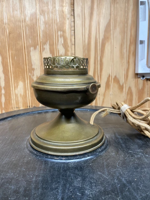 ANTIQUE ART DECO BRASS COPPER DESK TABLE LAMP BASE VTG Project Piece
