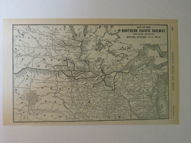 1900 MAP| NORTHERN Pacific Railway 1900| Northern Pacific Railway ...