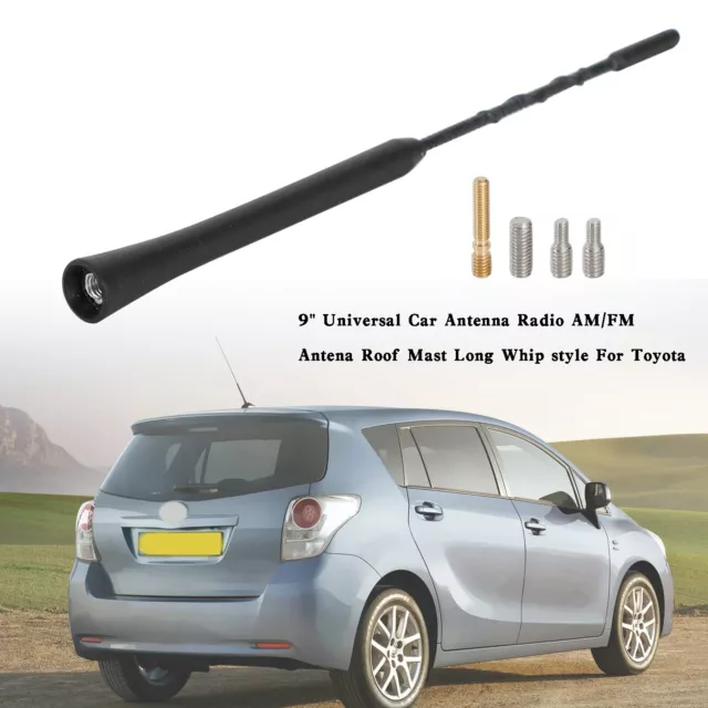 9" Universal Ca Antenna Radio AM/FM Antena Roof Mast Long Whip Style Pour Toyota