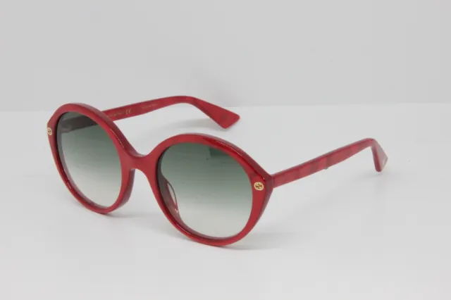 Gucci Sunglasses GG0023S 005 55 Red w/Green Gradient lens
