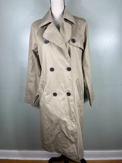 EVERLANE WOMEN'S The Modern Trench Coat  Khaki Tan Long Button Front SZ S