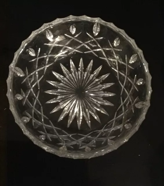 small cut crystal bowl, Gorham full leaded crystal