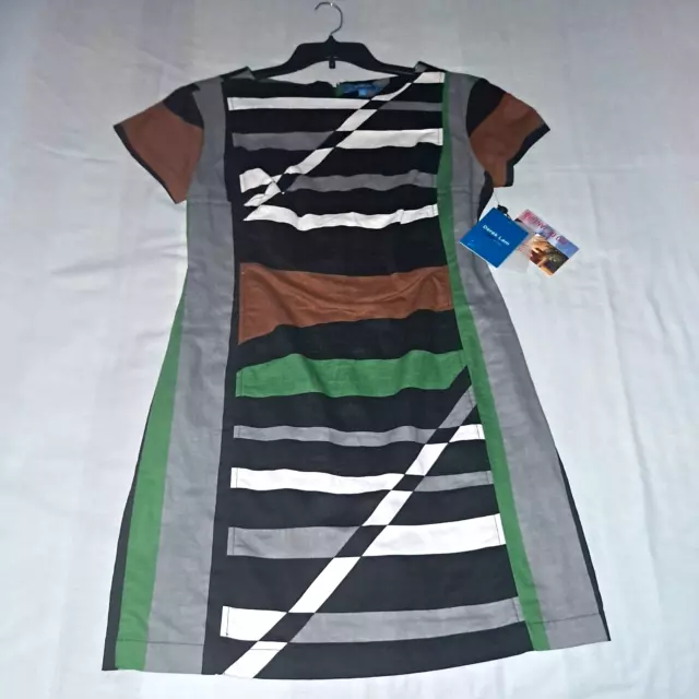 Women's Derek Lam Color Block Dress, Linen & Cotton Blend, Size 12, NWT!