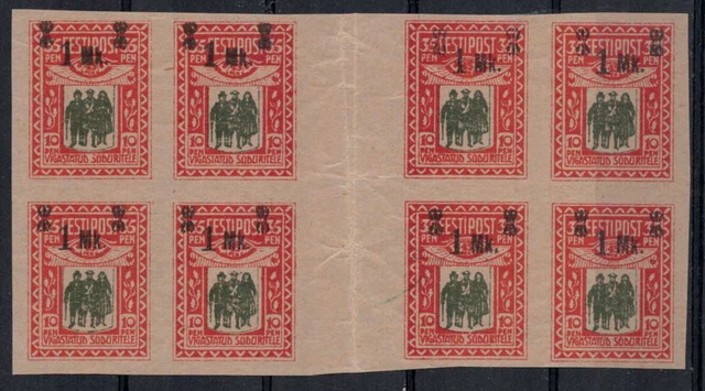 Estland Estonia Mi  25 Zw (2x2+2x2) ++