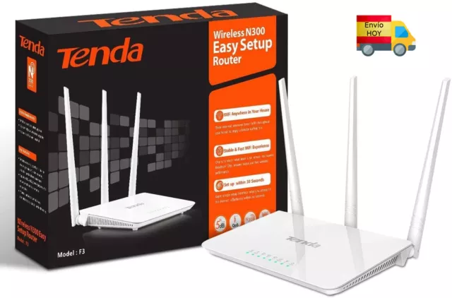 Router Repetidor Extensor de Red WiFi Inalámbrico 300 Mbps 3 ANTENAS 3 Ethernet