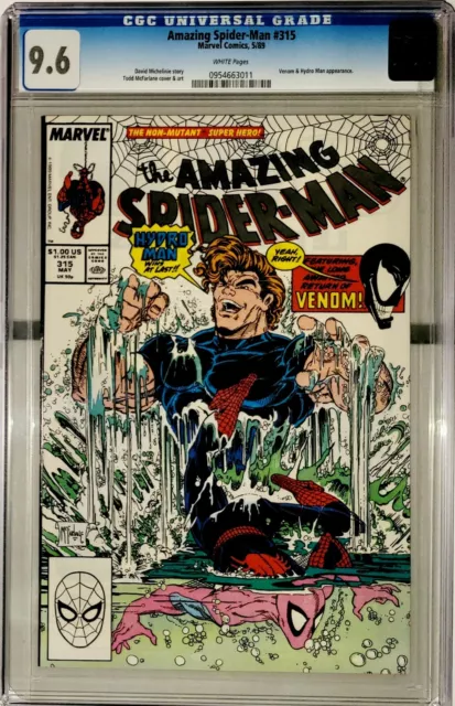 CGC 9.6 Amazing Spider-Man #315 2nd VENOM appearance & 1st Cover (Marvel 1989)