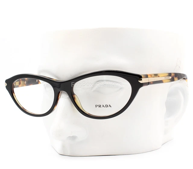 Prada VPR 18P NAI-1O1 Eyeglasses Glasses Black / Spotted Tortoise 54mm w/case