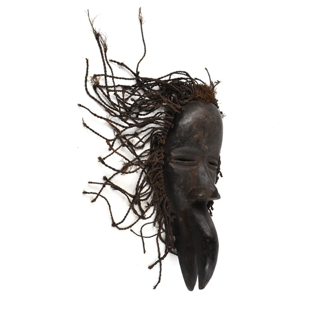 Dan Bird Mask with Beak Wood African Art