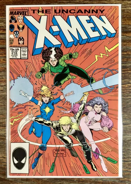Uncanny X-Men #218  High Grade! Arthur Adams cover Longshot Dazzler Rogue