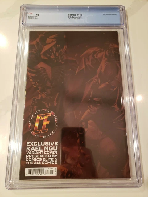 Batman 118 Kael Ngu minimal variant CGC 9.8, freshly graded DC Comics 3