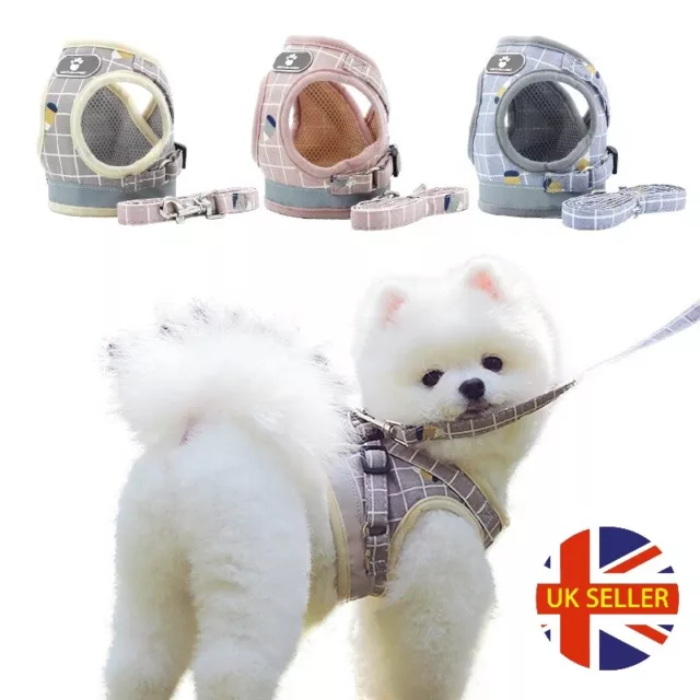 No-Pull Reflective Dog Harness Leash Pet Cat Mesh Vest Leads Small Medium Puppy