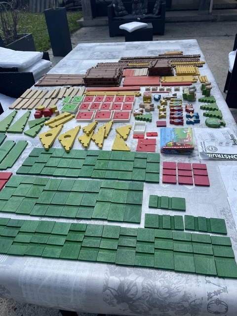 ANCIEN jeu de construction en bois MARQUE JEUJURA MAISON