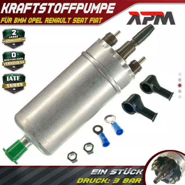 Kraftstoffpumpe Benzinpumpe Elektrisch 3 Bar für BMW Opel Peugeot 1.4L 1.9L-5.3L