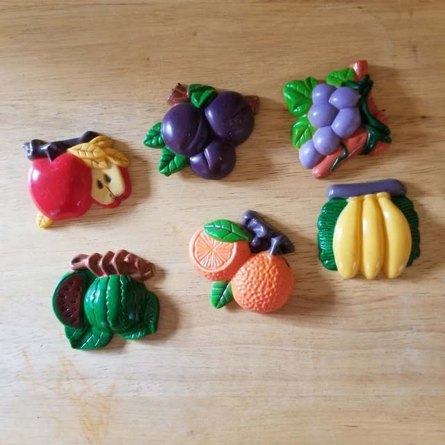 6 VINTAGE PLASTIC Fruit Refrigerator 9.99 PicClick