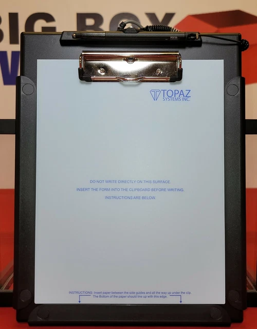Topaz ClipGem T-C912-B-R - Digitizer - Serial - Signature Pad - Factory New
