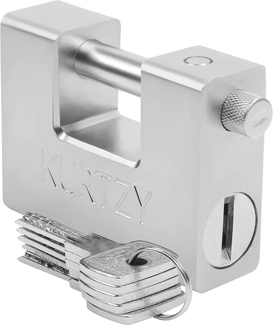 Kurtzy Cadenas Exterieur Ultra Robuste 1kg avec 5 Clés - Gros Cadenas...