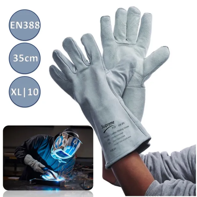Welding Gloves Heat Resistant BBQ/Oven/MIG/TIG Welder Welder Gauntlets