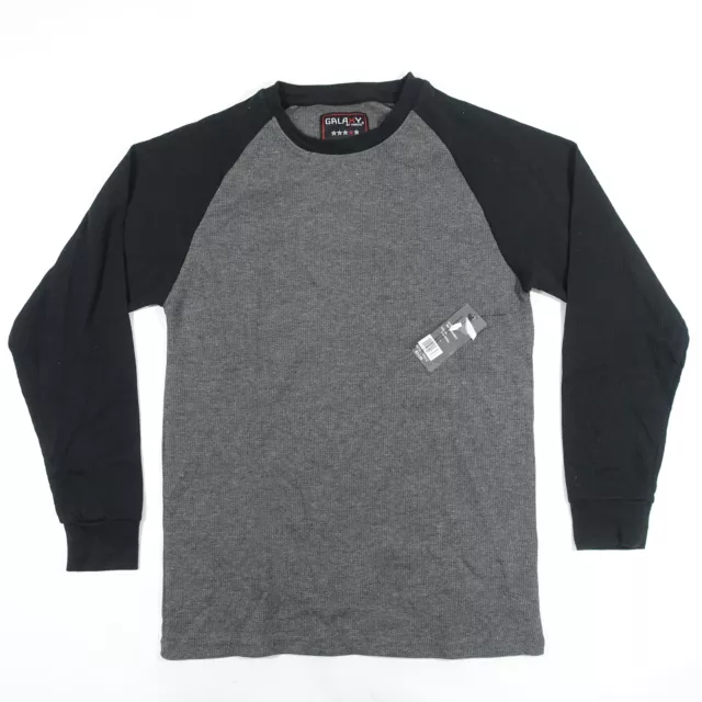 Galaxy Da Harvic Grigio Nero Piccolo Waffle Maglione Uomo Nwt Nuovo