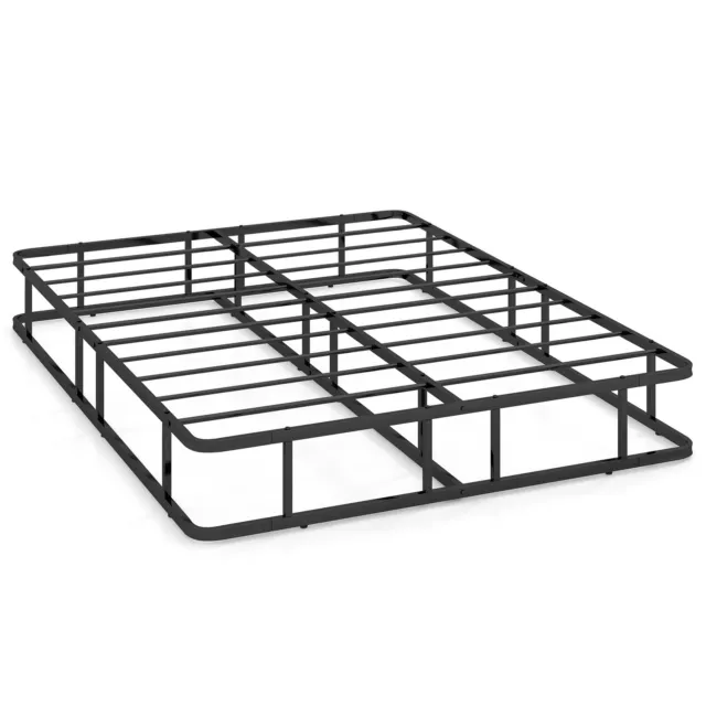 King Size Bed Frame Metal Mattress Foundation Platform Bed Frame  Slat Support