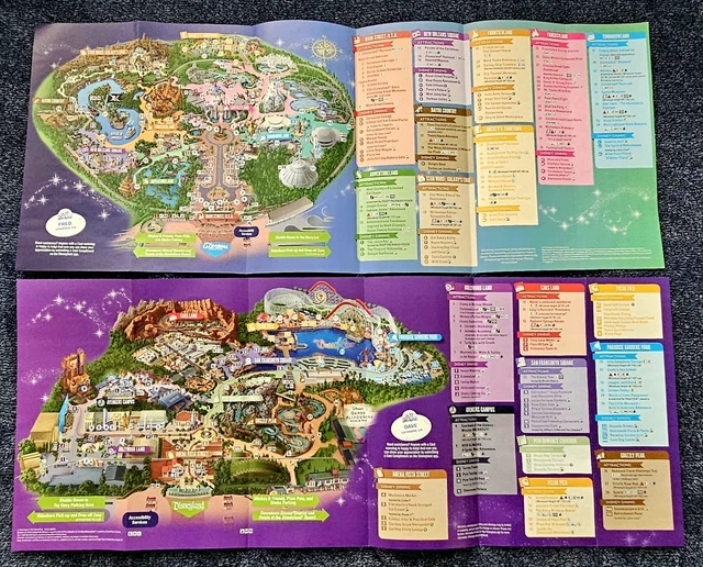 DISNEYLAND/DCA PARK GUIDE Maps 2025 70th Anniversary Celebration Paint ...