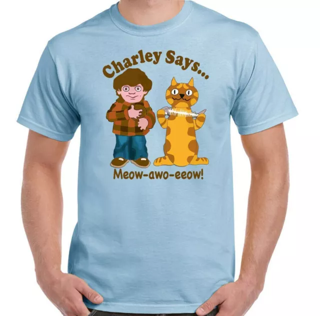 Charley Says T-Shirt Advert Drug Beer Cat Charlie Weed Rave Techno Dance Music