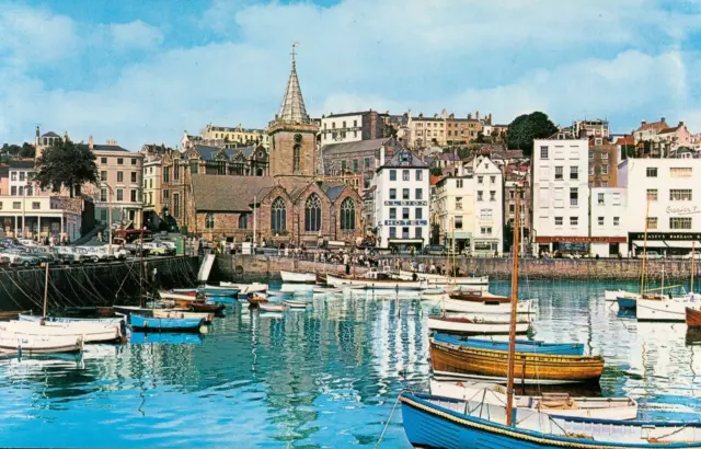 EXTRA LARGE PC - St Peter Port and Church (Guernsey Press, no. GPG59) 1960s