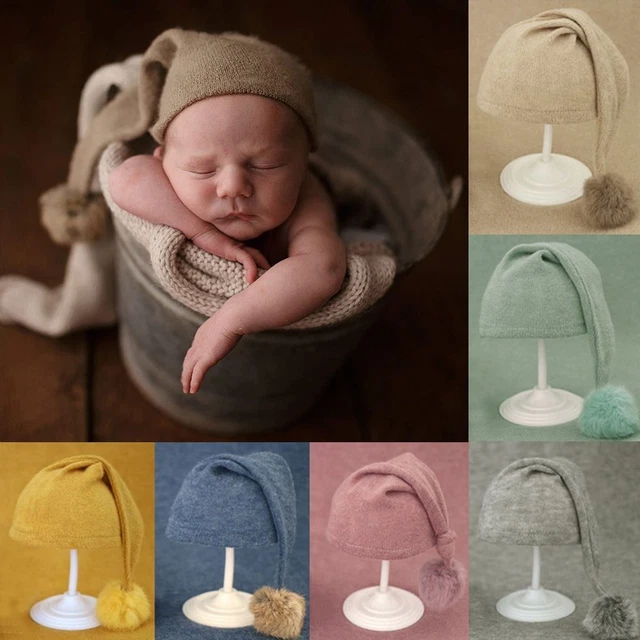 Baby Hut Ballhut mit Pelzfell Baby Bohnen neugeborener Fotohut Neuer Fotohut
