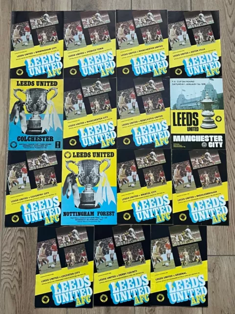 1977-78 Leeds United Home Programmes x 15