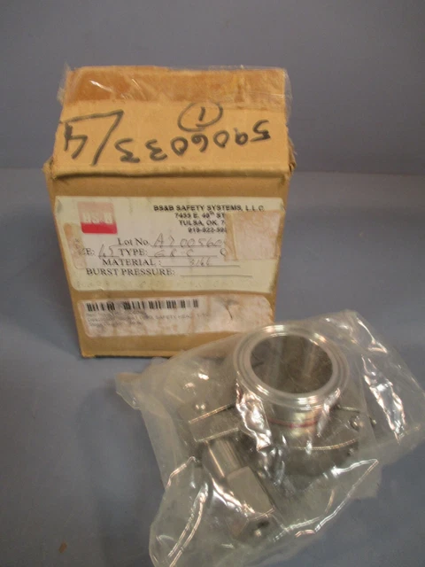 Bs & B Safety Head Rupture Disc Size: 1.5" Type: Gr-C 316 Ss Ep5906033