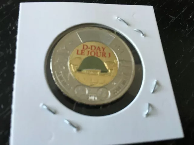 Canada 75th Anniversary of D-Day - Colour 2 Dollar Coin (2019)