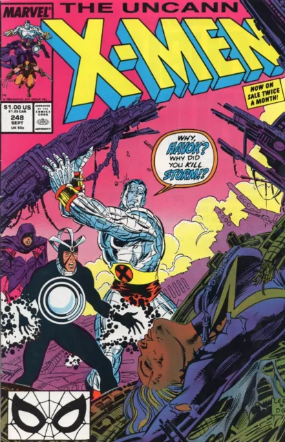 Uncanny X-Men #248 NM- 1st Jim Lee Art on X-Men Title Marvel Comics 1989 Key