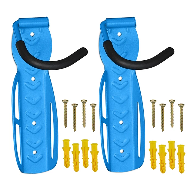 Support Vélo Mural DEANKEJI 2 Pièces - Acier Carbone Charge 40 Kg - Économiseur D'Espace - Protection PVC Roues