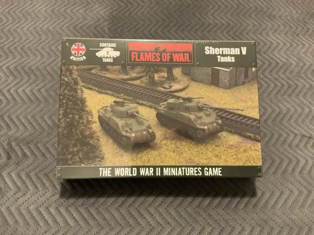 Flames Of War.  British SHERMAN V and Firefly VC tanks. New. Sealed.