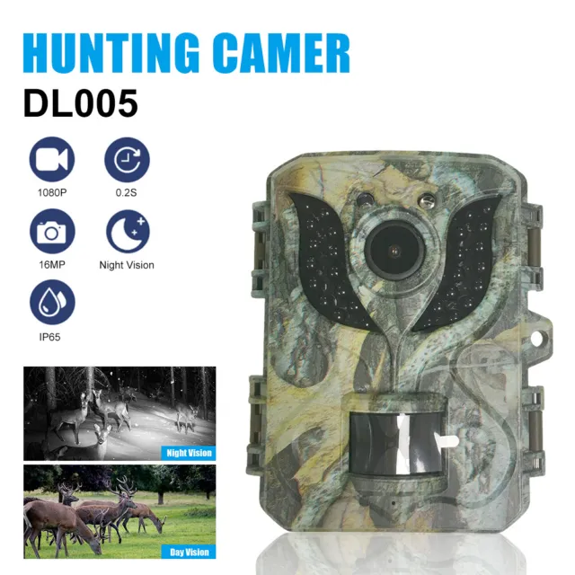 1080P 16MP Trail Hunting Camera Outdoor Wildlife Infrared Night Vision Trap Game