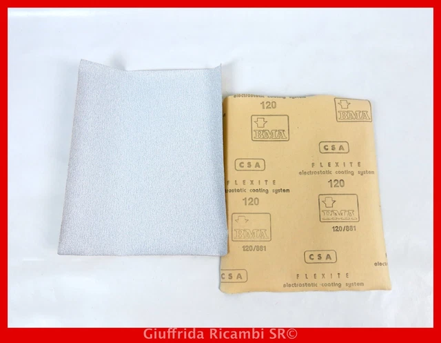 10 Fogli Carta Vetrata Abrasiva Carrozzeria 120 28x23
