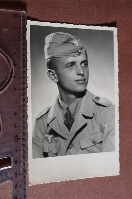 TOLLES ALTES PORTRAIT eines Soldaten Luftwaffe Tropenuniform