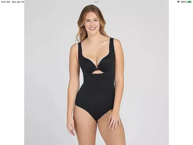 Assets by Spanx Women's Remarkable Results Open-Bust Brief Bodysuit - Black S