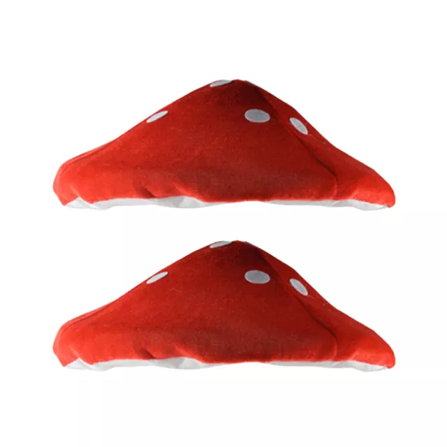 2 Pcs Mushroom Cap Funny Party Hats Aldult Clothing Halloween Decorations