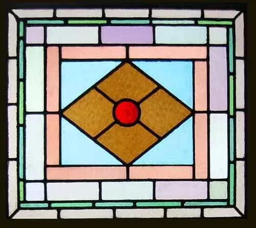 Traditional Antique English Victorian Stained Glass Window
